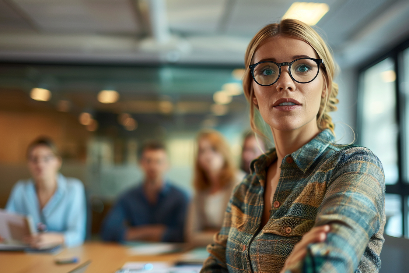 Image gratuite Directrice commerciale bureau moderne 11