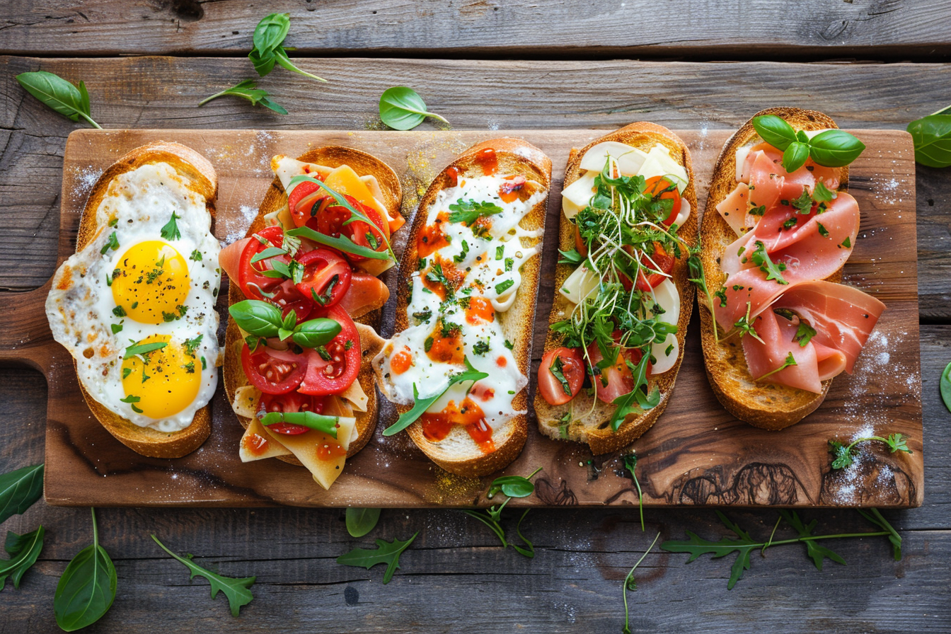 Image gratuite Divers types de toasts 2