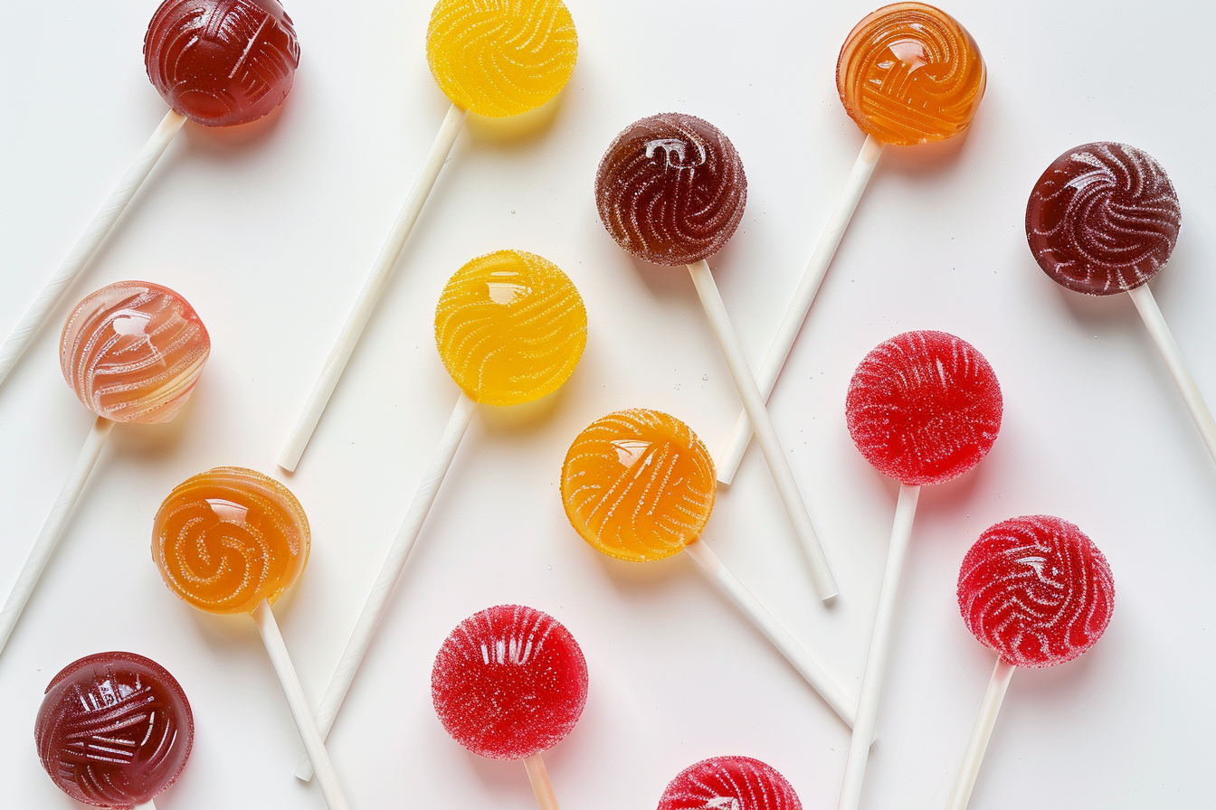 Image gratuite Diverses sucettes sur fond blanc 1