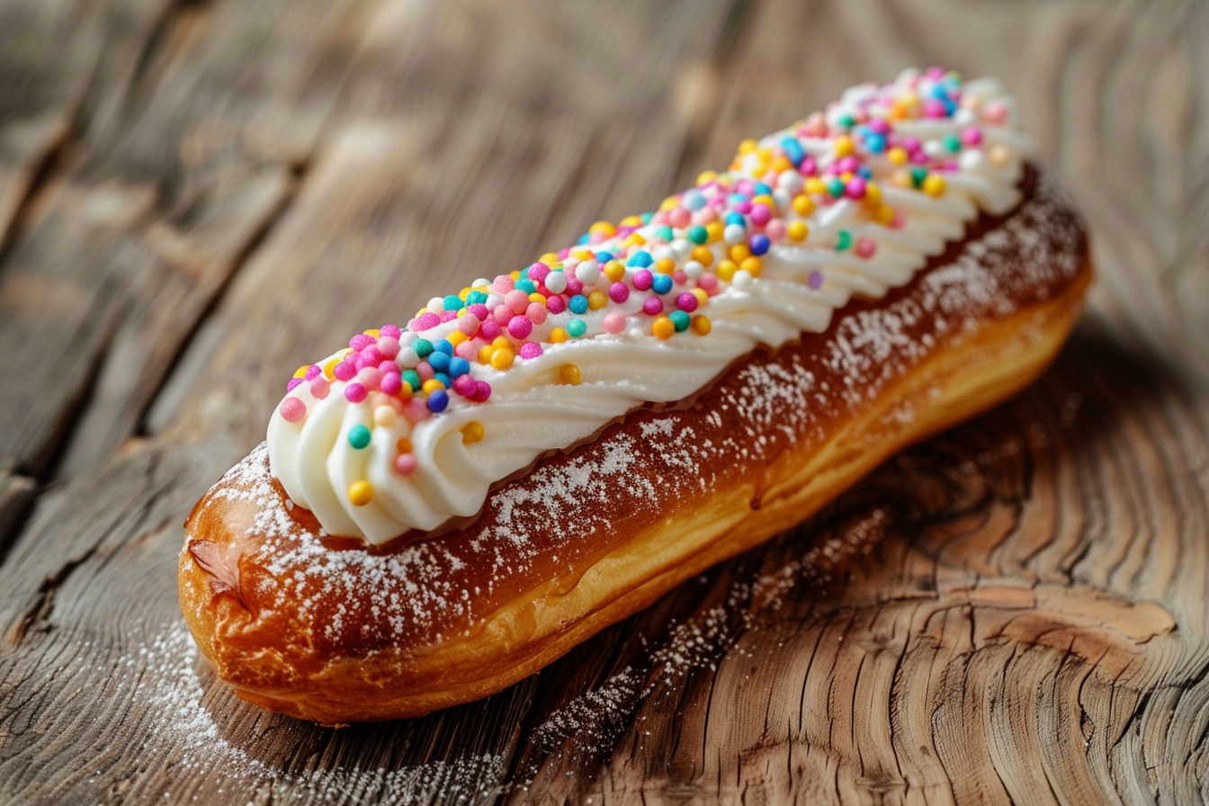 Image gratuite Éclair à la vanille rustique 1