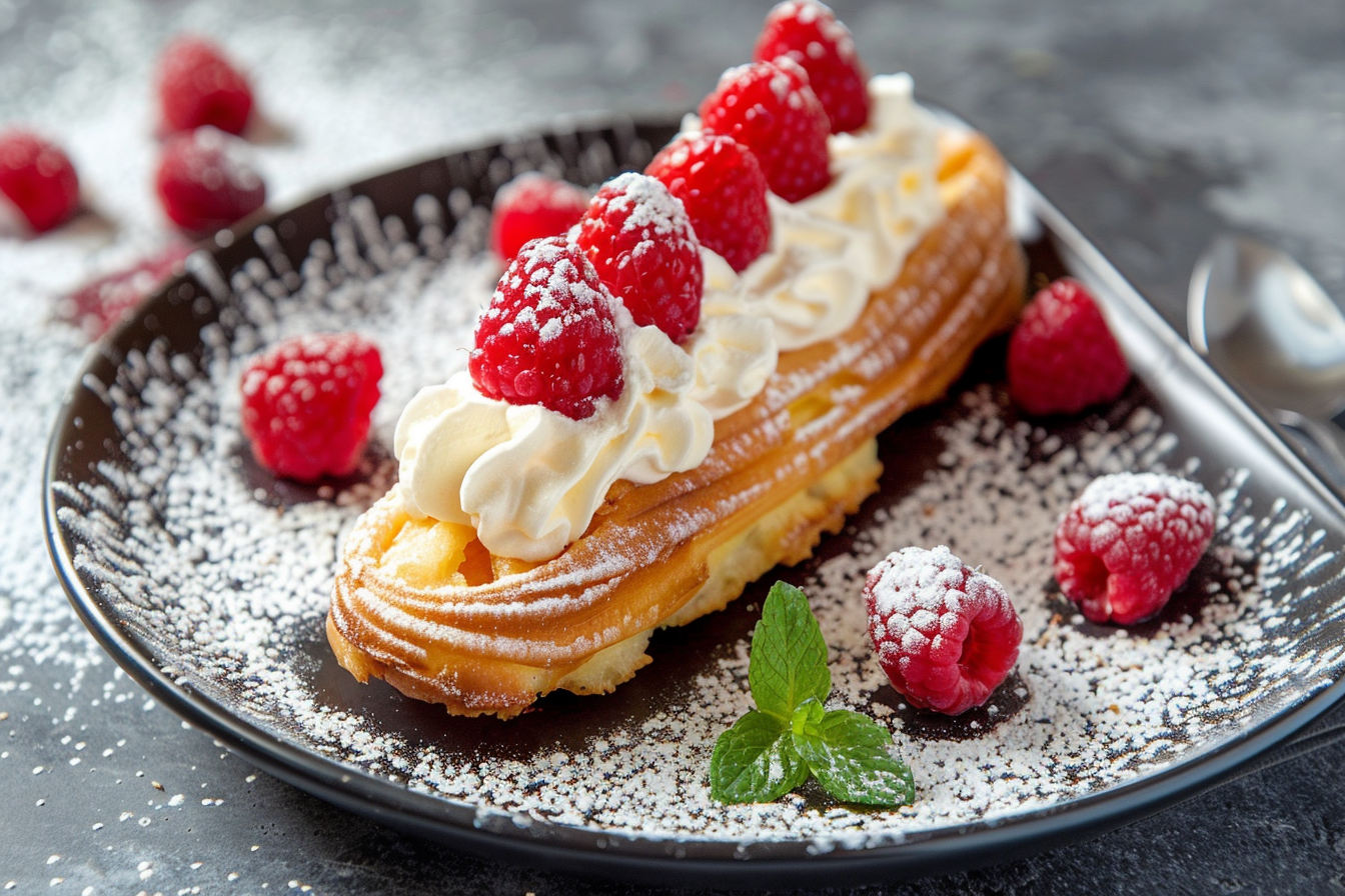 Image gratuite Éclair framboise ardoise 1