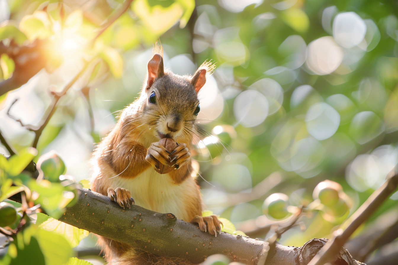 Image gratuite Écureuil avec une noix 1