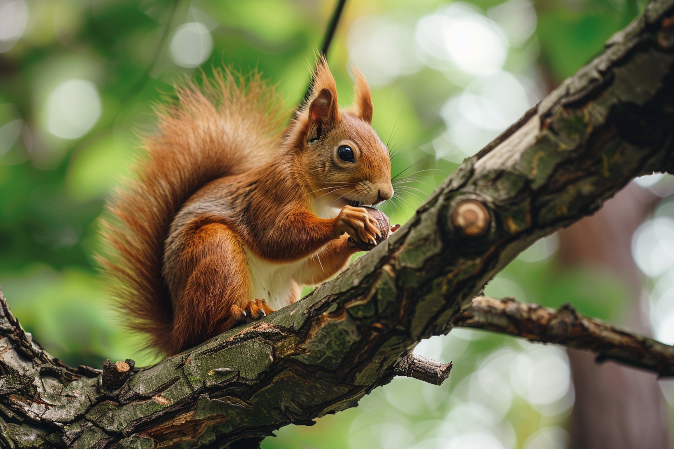 Image gratuite Écureuil avec une noix 2
