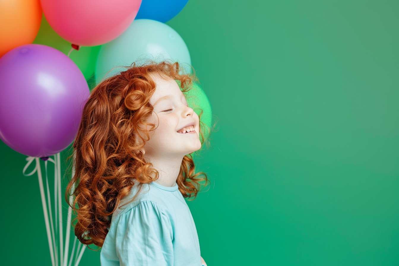 Image gratuite Enfant célébrant avec des ballons 2