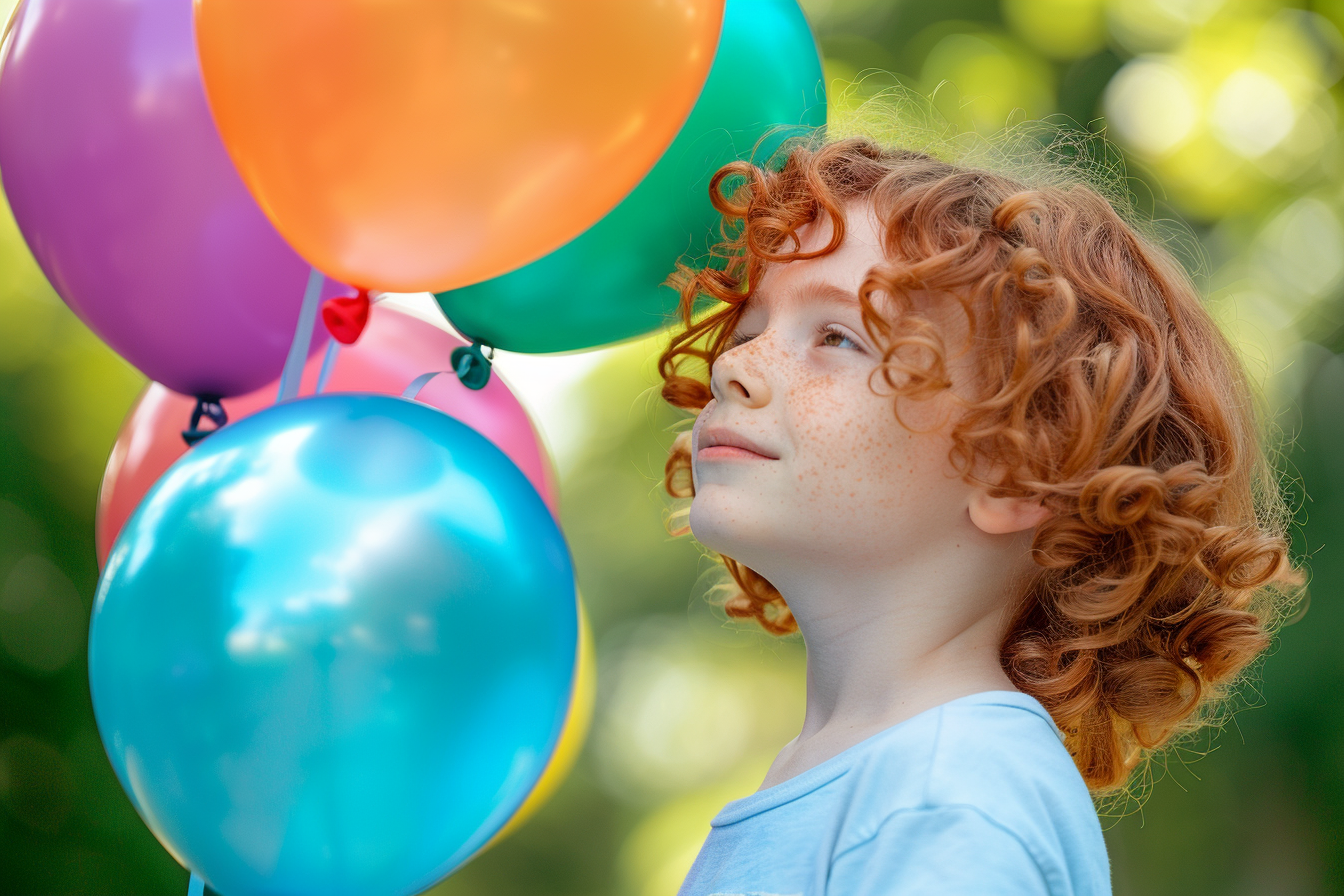Image gratuite Enfant célébrant avec des ballons 3