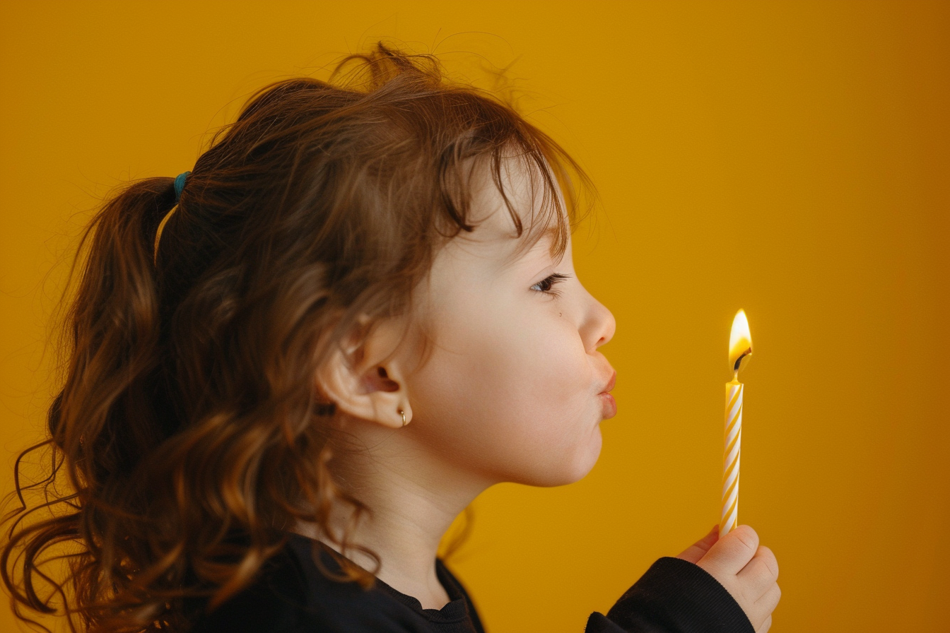 Image gratuite Enfant joyeux soufflant des bougies d&rsquo;anniversaire 2