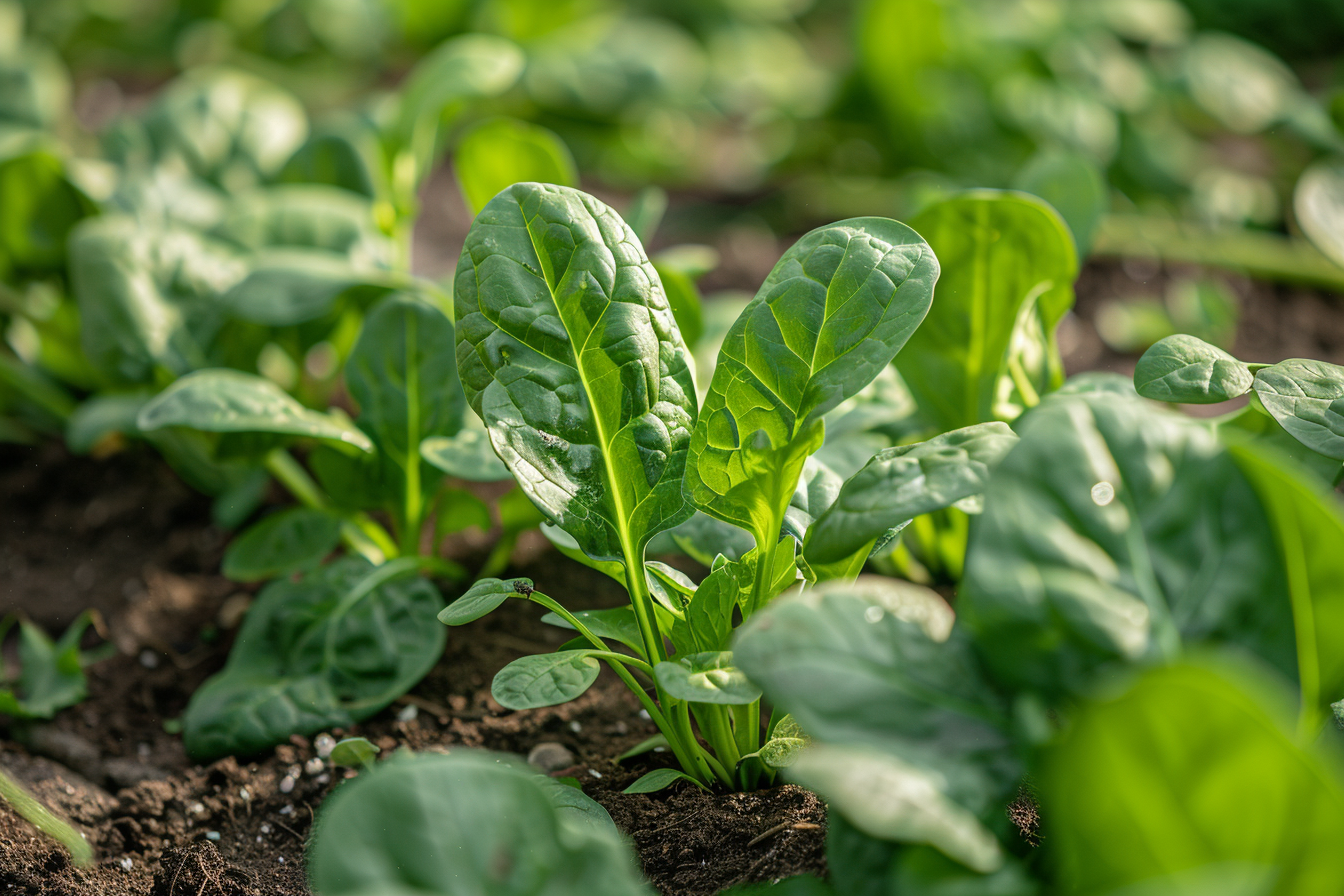 Image gratuite Épinards dans un jardin 1
