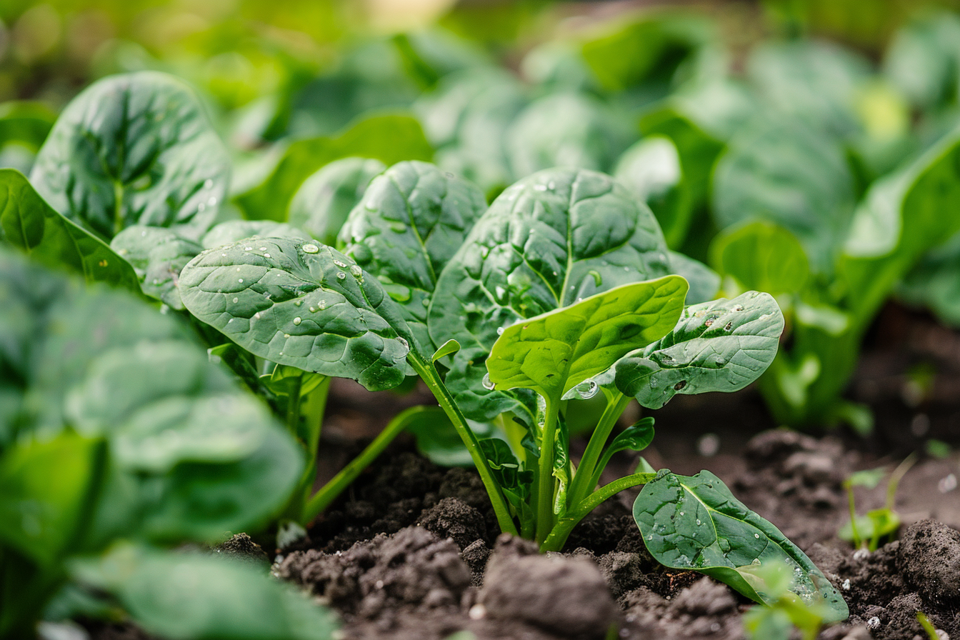 Image gratuite Épinards dans un jardin 2