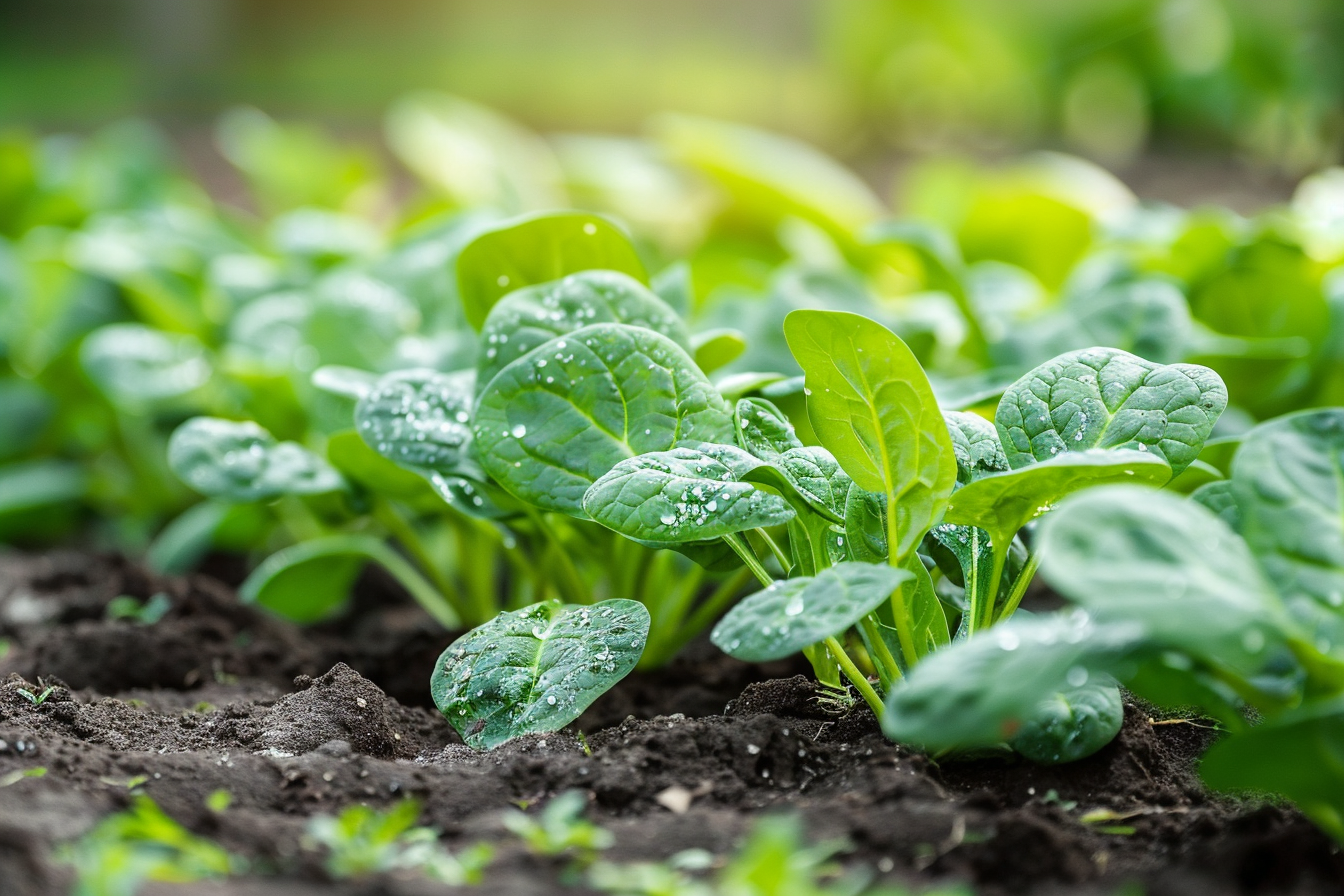 Image gratuite Épinards dans un jardin 4