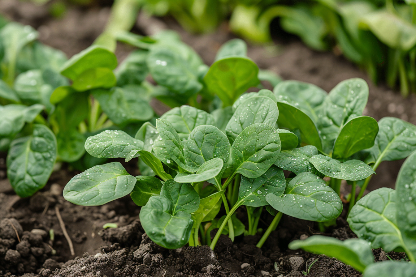 Image gratuite Épinards dans un jardin 7