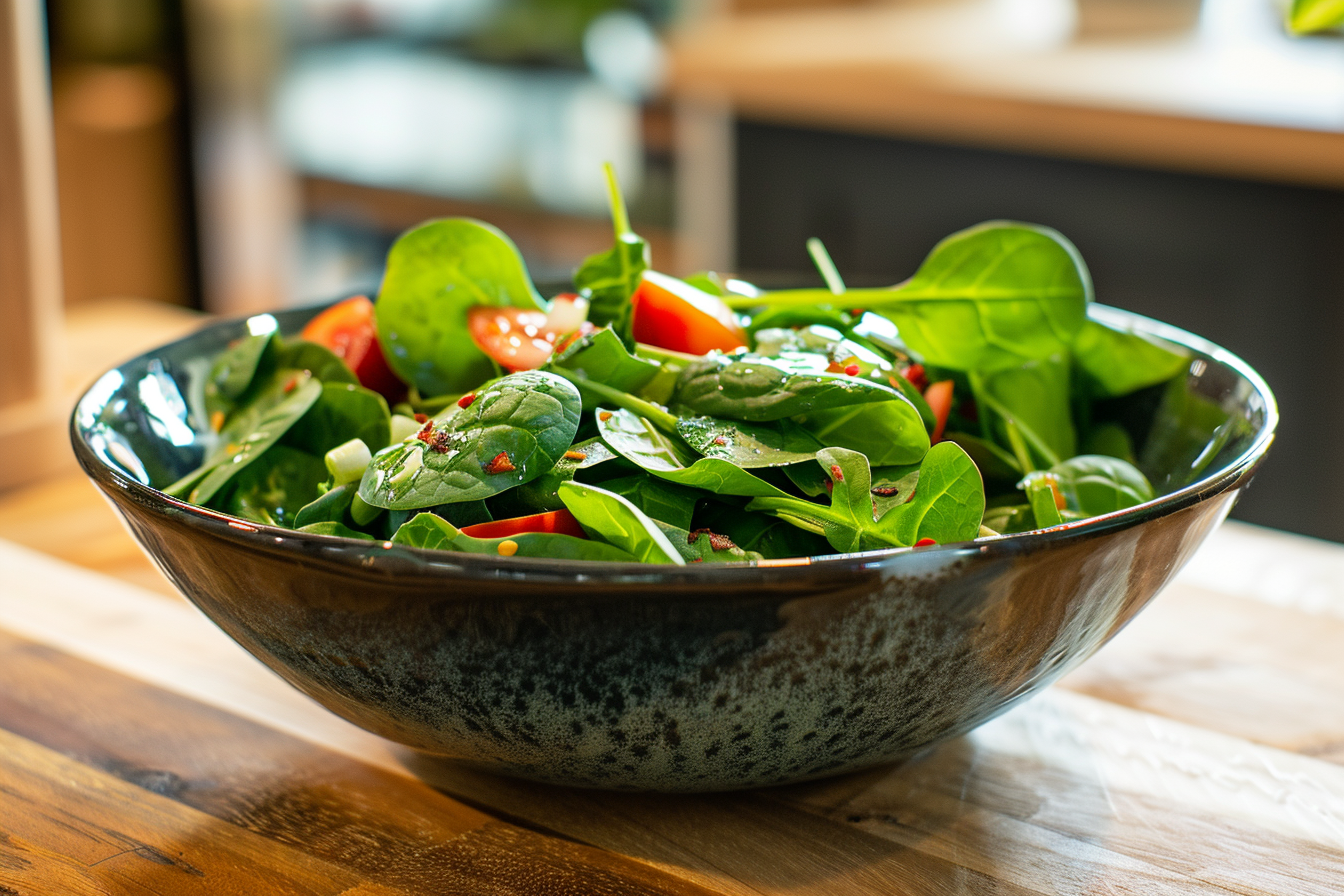 Image gratuite Épinards en salade 1