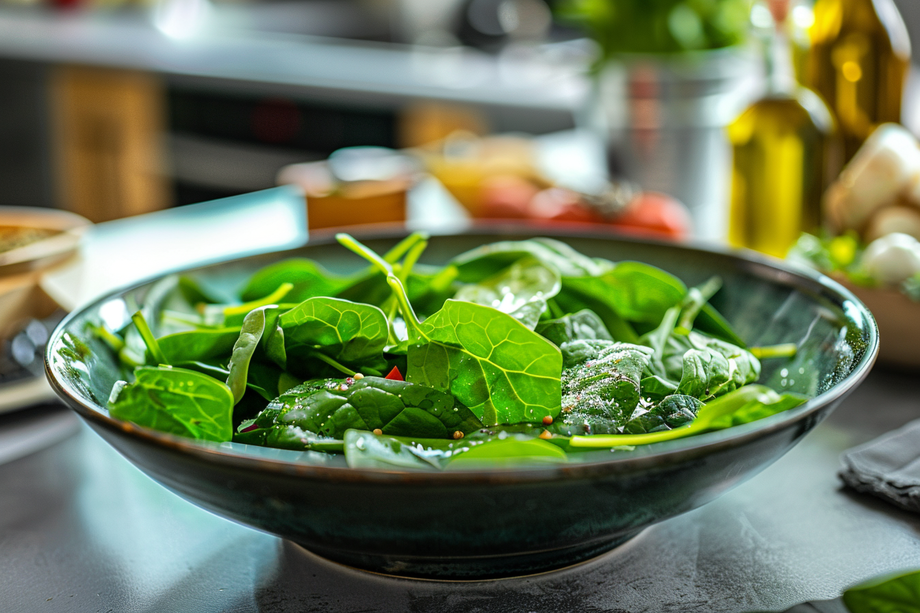 Image gratuite Épinards en salade 4