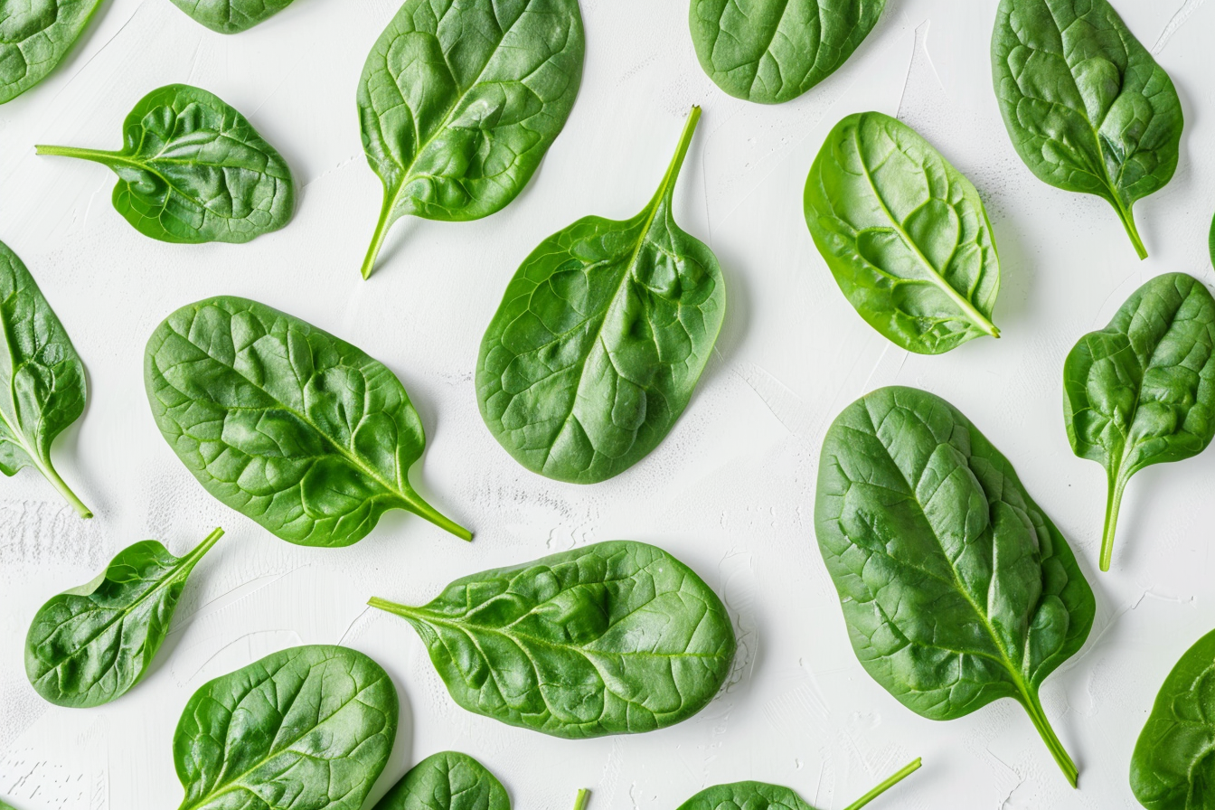 Image gratuite Épinards sur fond blanc 1