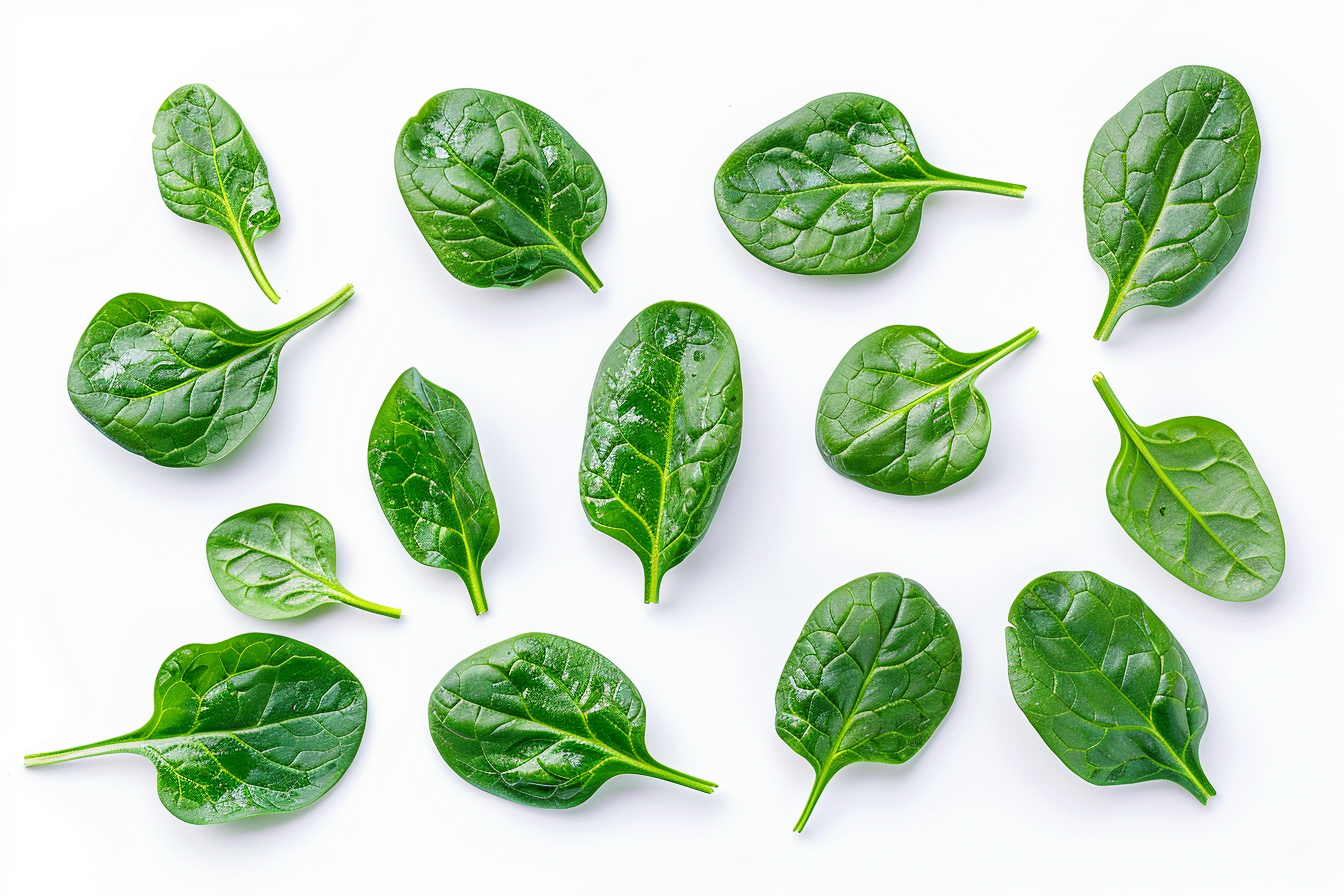 Image gratuite Épinards sur fond blanc 3