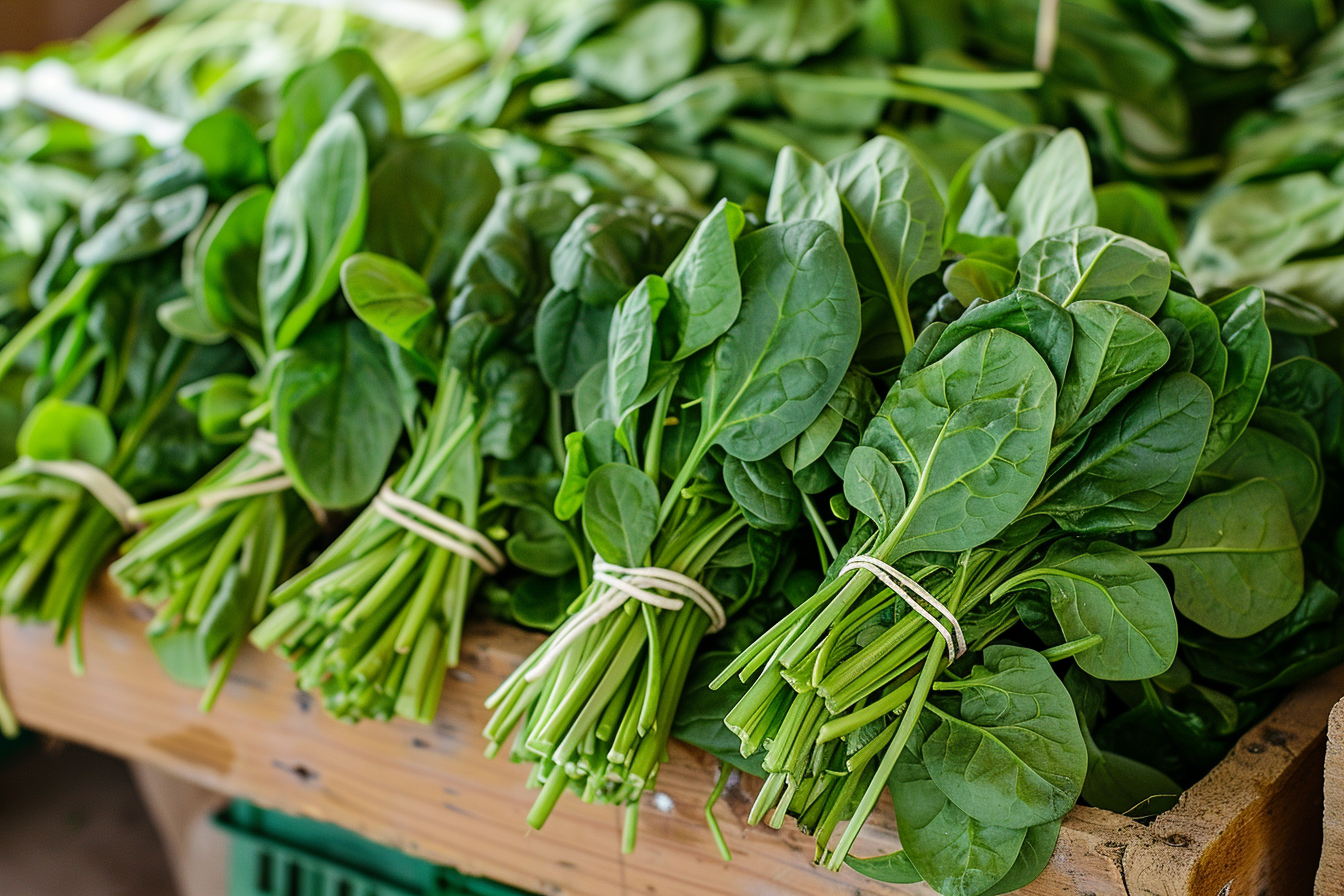 Image gratuite Épinards sur un marché 2