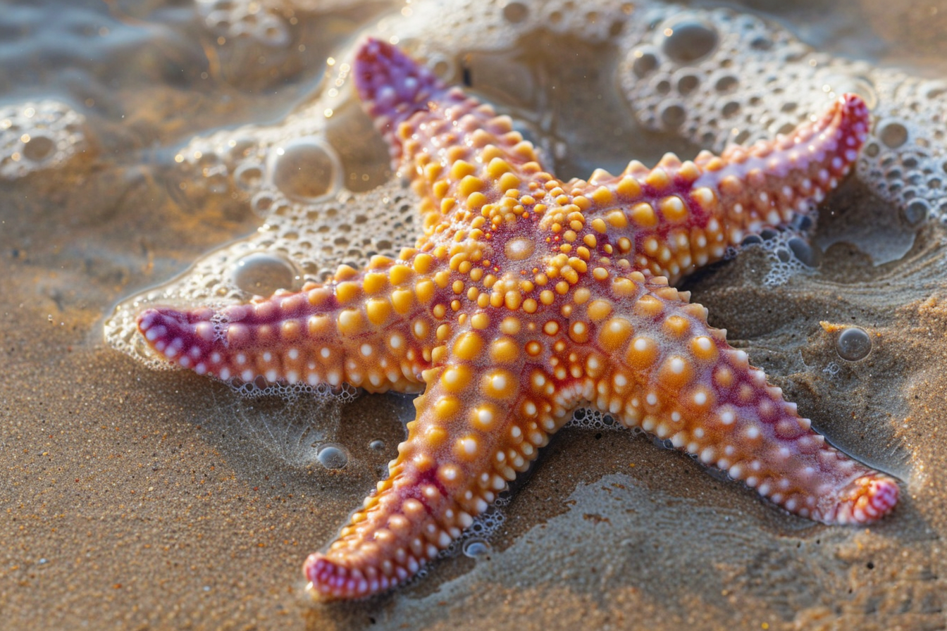 Image gratuite Étoile de mer sur fond sablonneux 3
