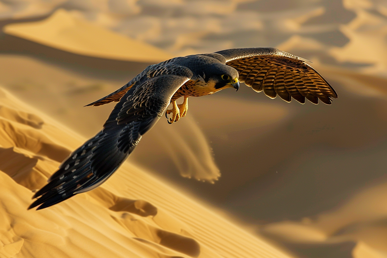 Image gratuite Faucon en plein vol 1