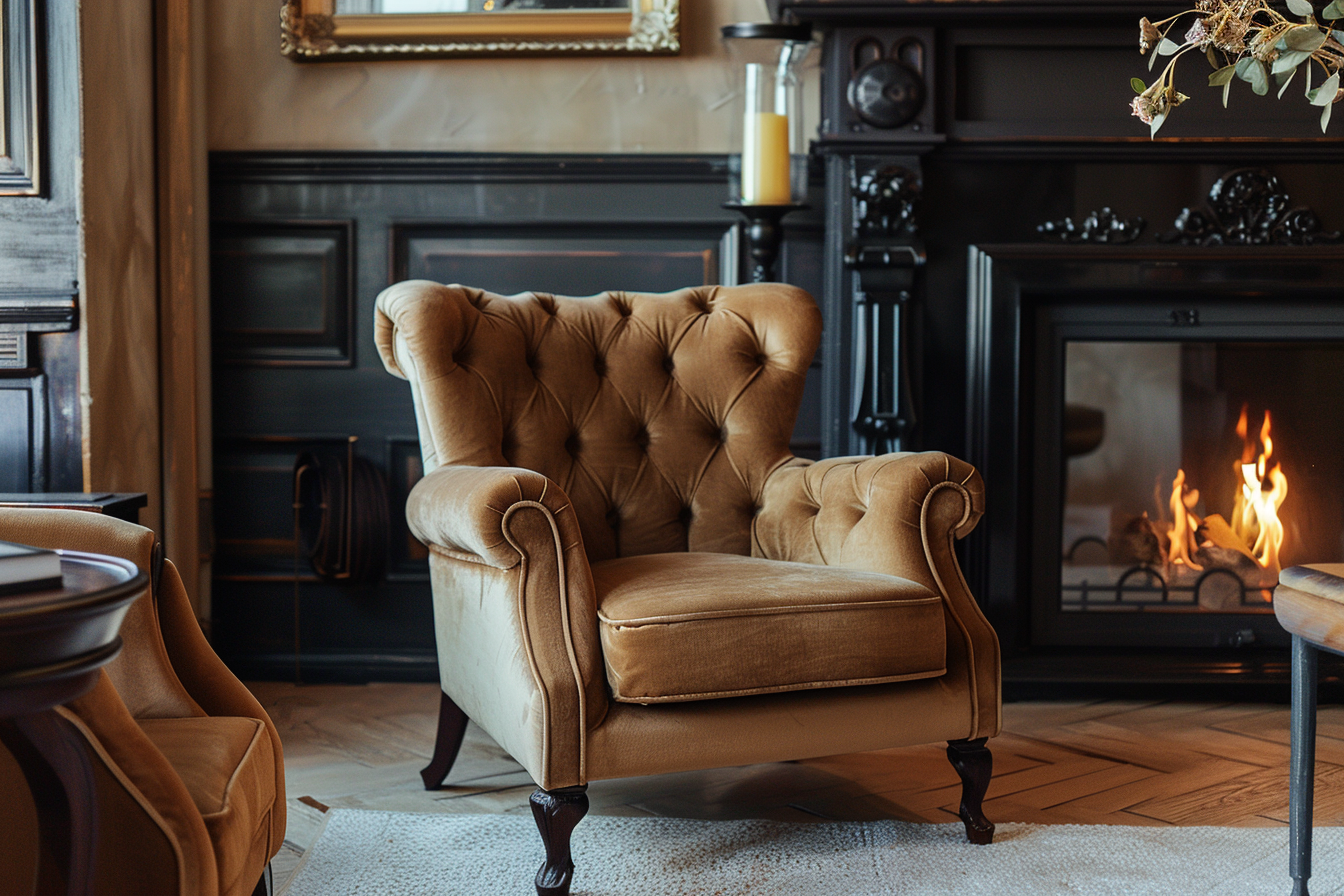 Image gratuite Fauteuil classique en velours 2