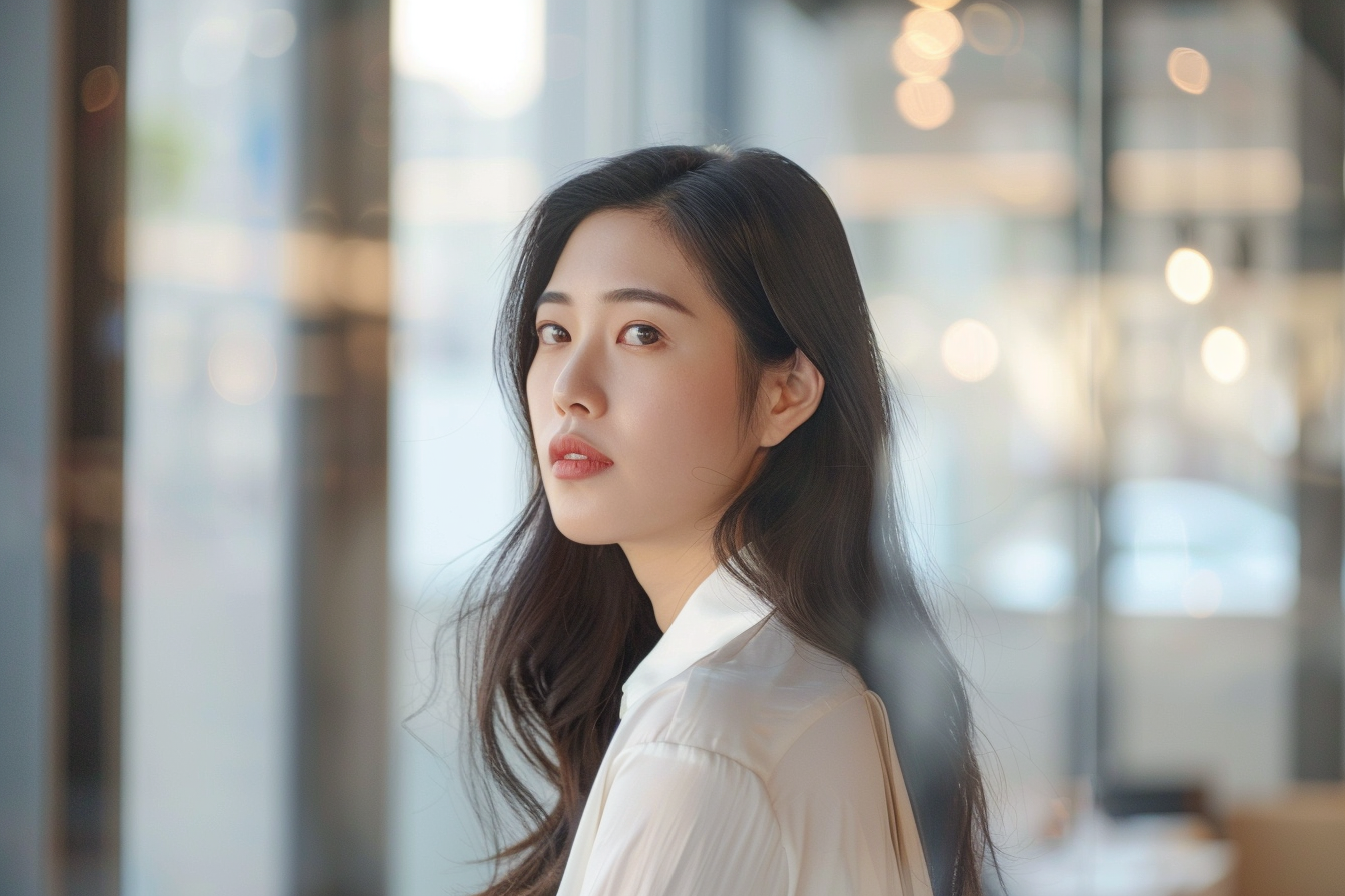 Image gratuite Femme d&rsquo;affaires asiatique debout avec assurance 3