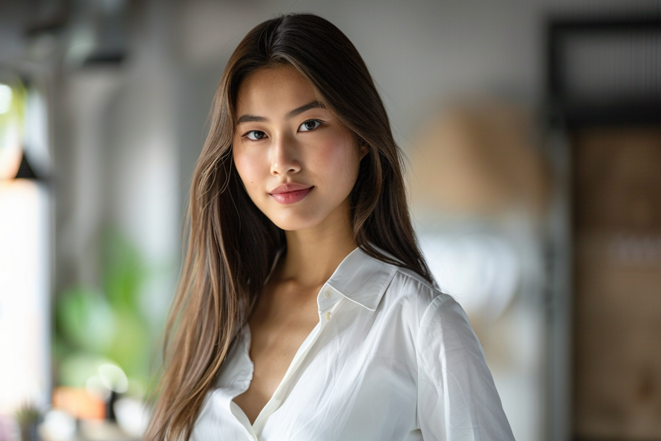 Image gratuite Femme d&rsquo;affaires asiatique debout avec assurance 6