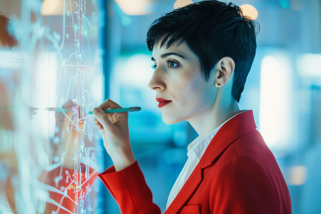 Image gratuite Femme d&rsquo;affaires européenne au blazer rouge 1