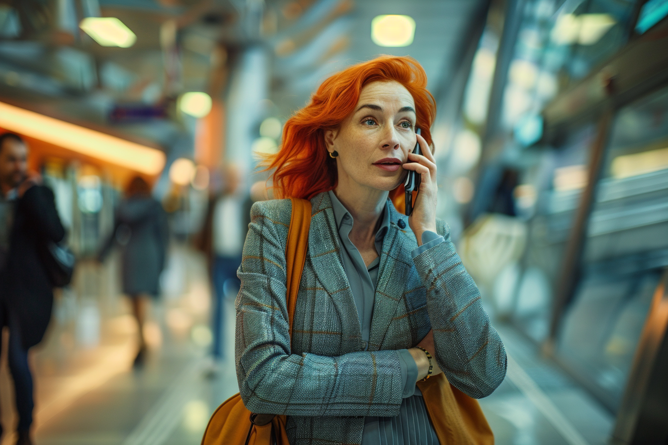 Image gratuite Femme d&rsquo;affaires marchant rapidement à la gare 1