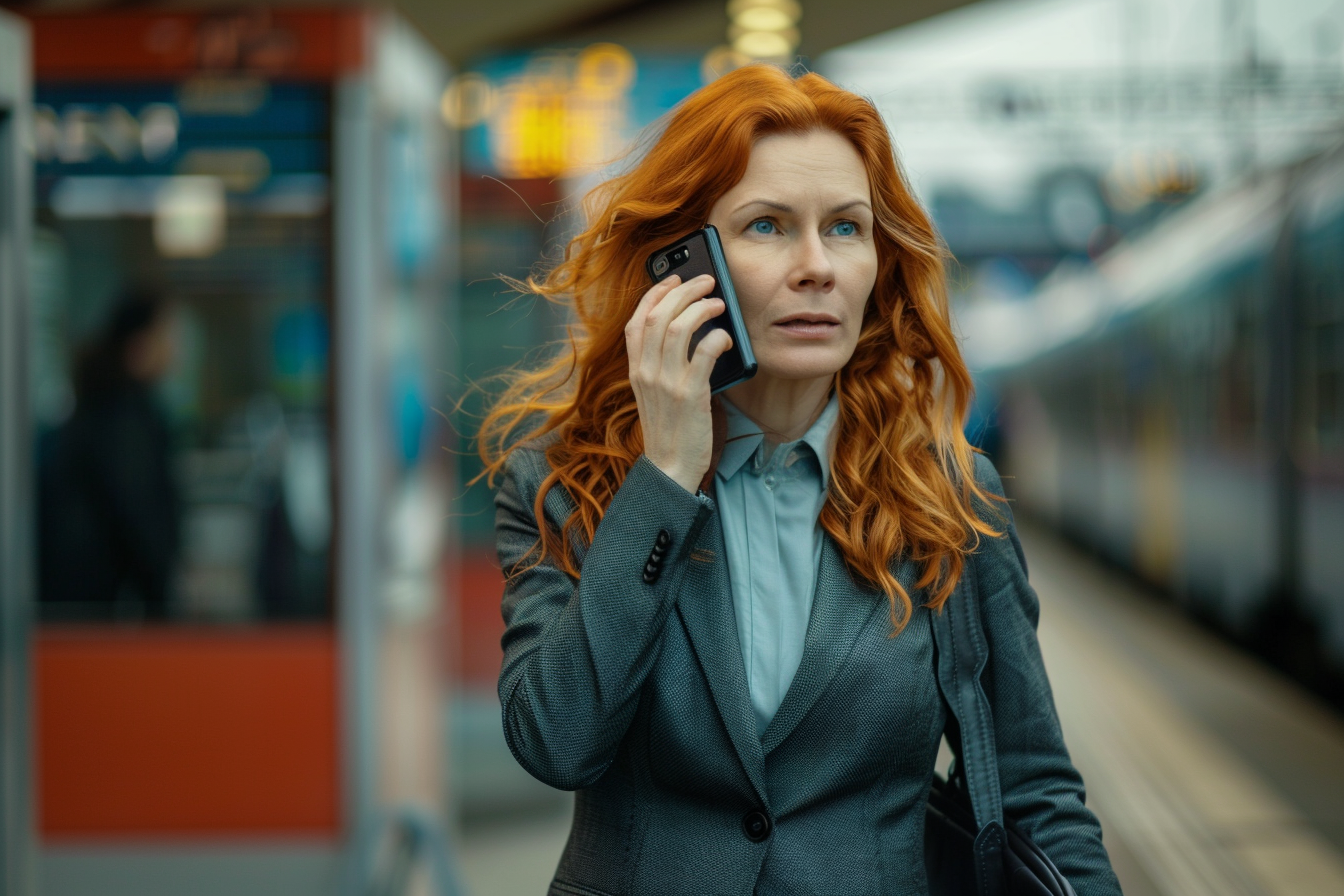 Image gratuite Femme d&rsquo;affaires marchant rapidement à la gare 2