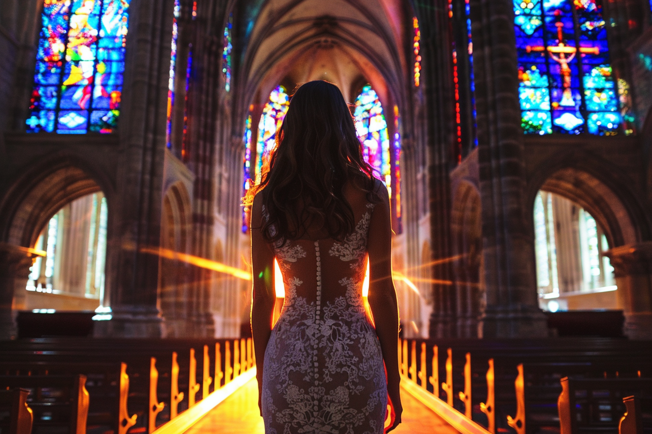 Image gratuite Femme dans cathédrale 2