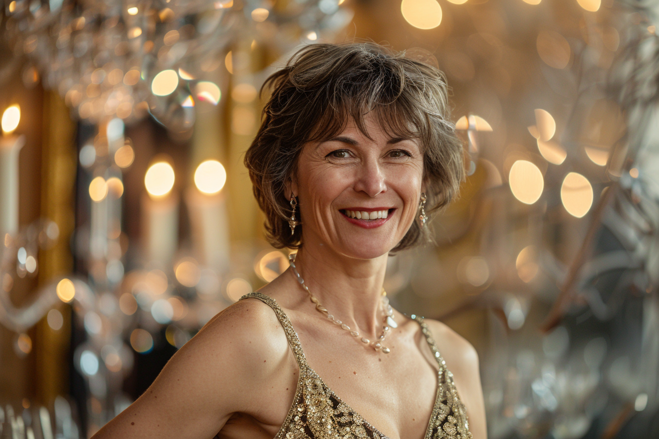 Image gratuite Femme en robe de soirée souriante 3