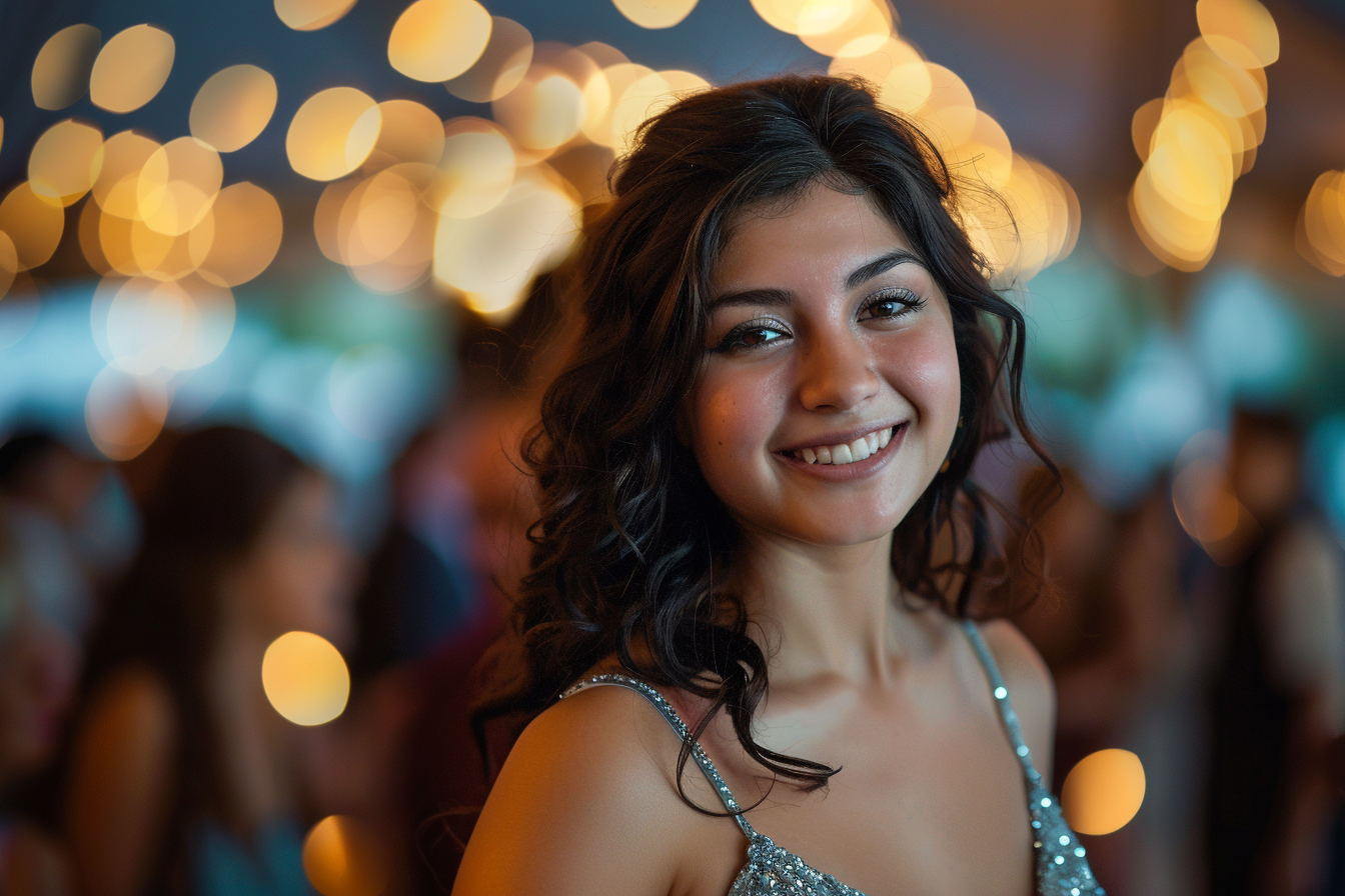 Image gratuite Femme en robe de soirée souriante à la fête 3
