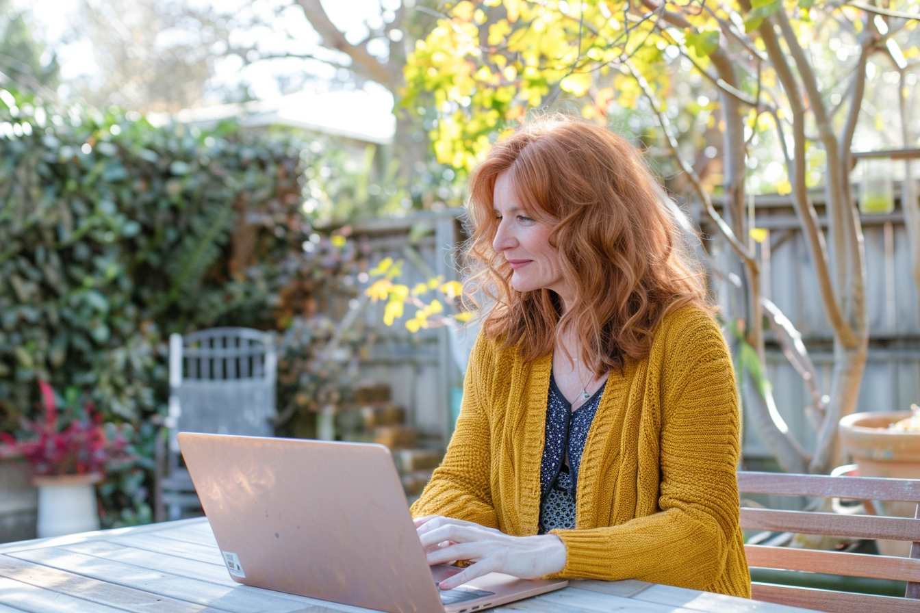 Image gratuite Femme en télétravail à l&rsquo;extérieur 1