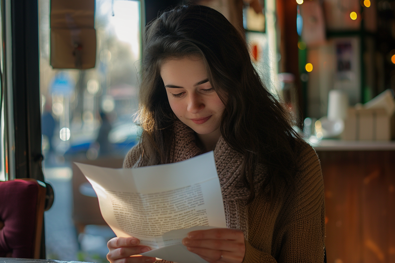 Image gratuite Femme, lettre amour, café chaleureux 2