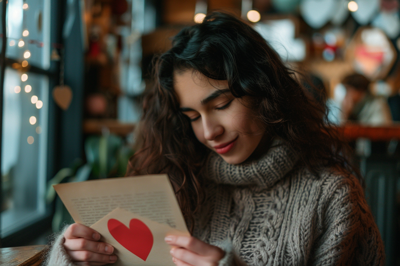 Image gratuite Femme, lettre amour, café chaleureux 4