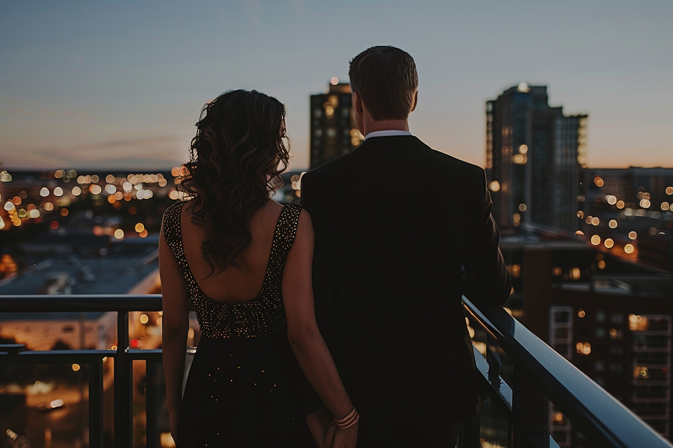 Image gratuite Femme sur balcon urbain 2