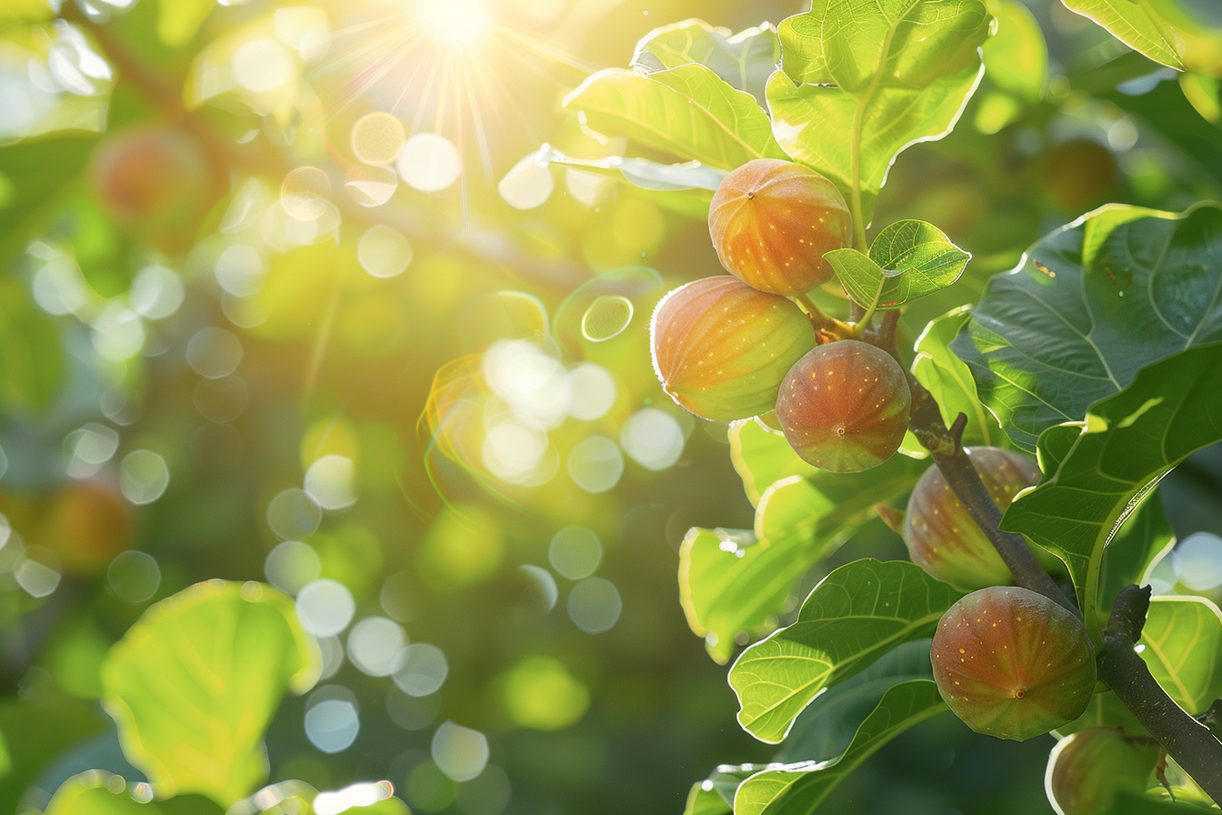 Image gratuite Figuier avec figues mûres dans jardin 1