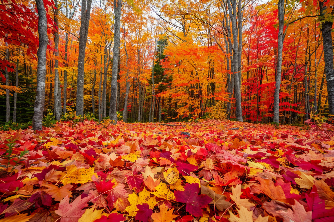 Image gratuite Forêt automnale aux couleurs vives 2