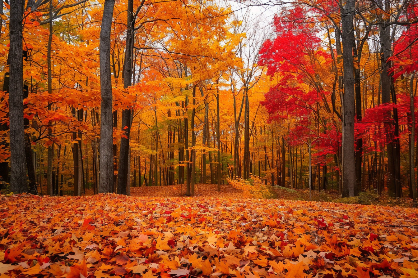 Image gratuite Forêt d&rsquo;automne aux couleurs flamboyantes 1