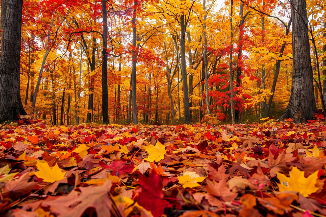 Image gratuite Forêt d&rsquo;automne aux couleurs flamboyantes 2