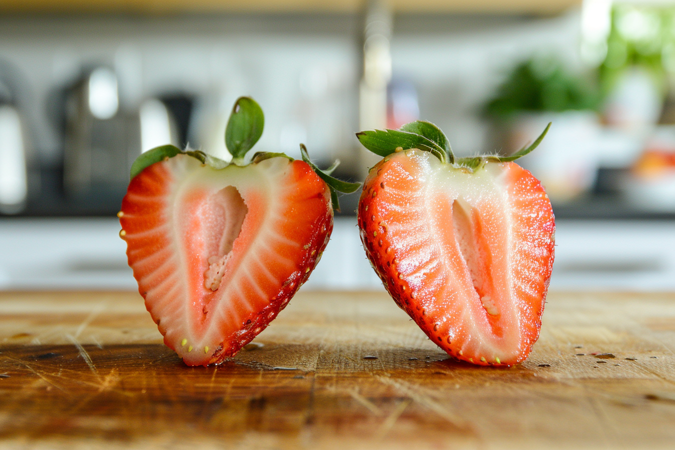 Image gratuite Fraise coupée en cuisine moderne 2