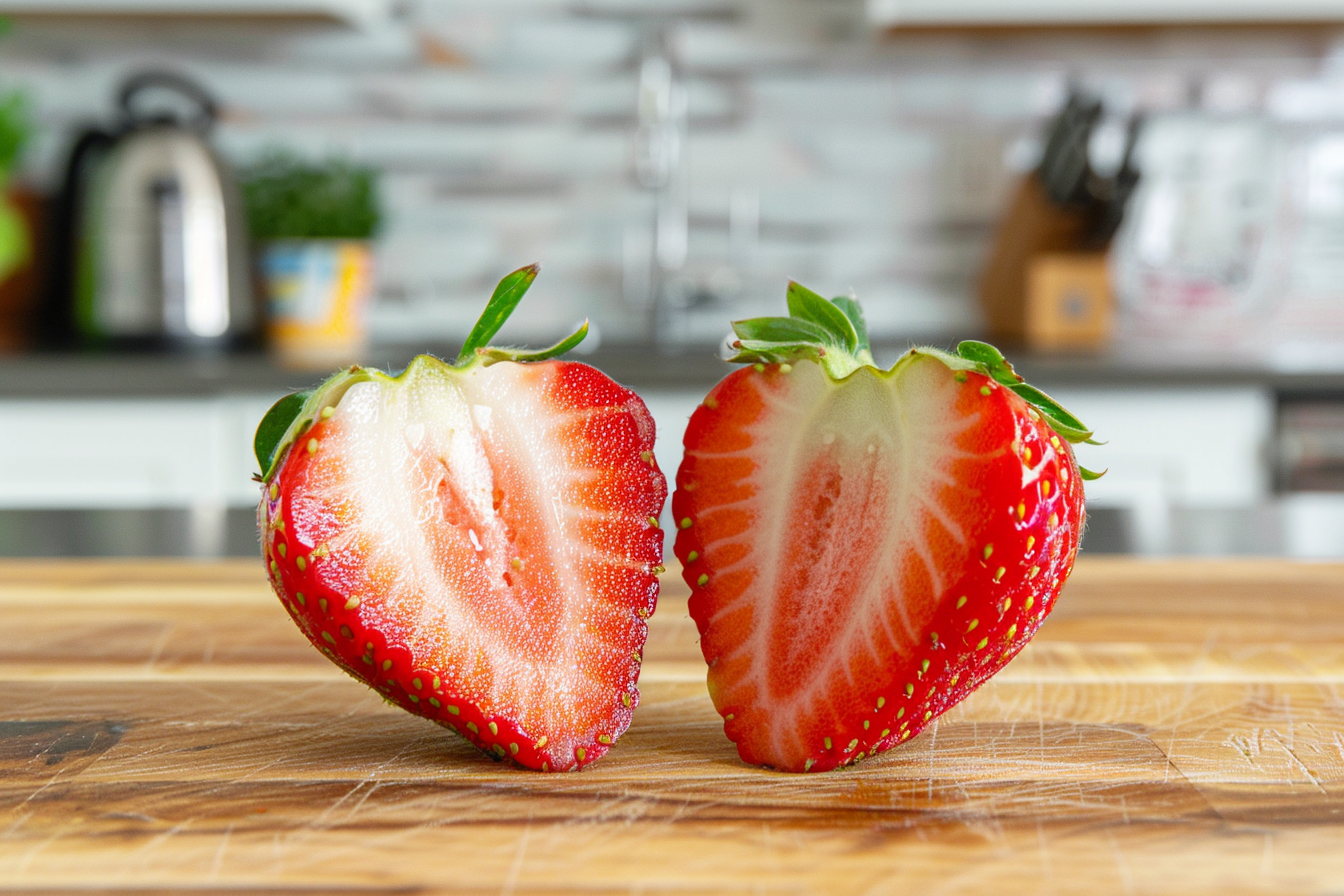 Image gratuite Fraise coupée en cuisine moderne 4