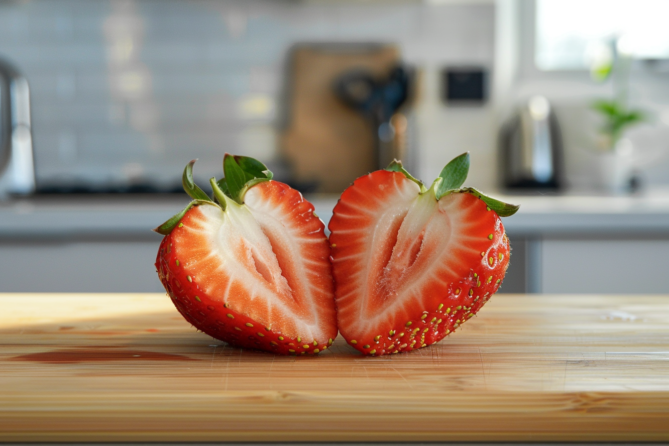 Image gratuite Fraise coupée en cuisine moderne 6