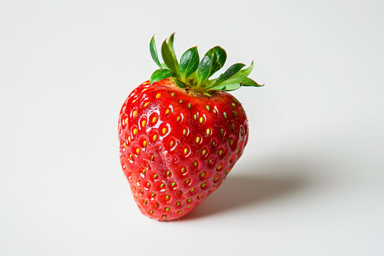 Image gratuite Fraise mûre sur fond blanc 2