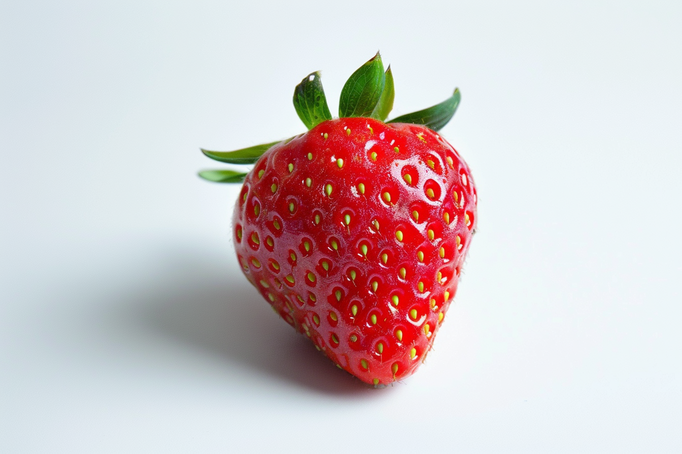 Image gratuite Fraise mûre sur fond blanc 3