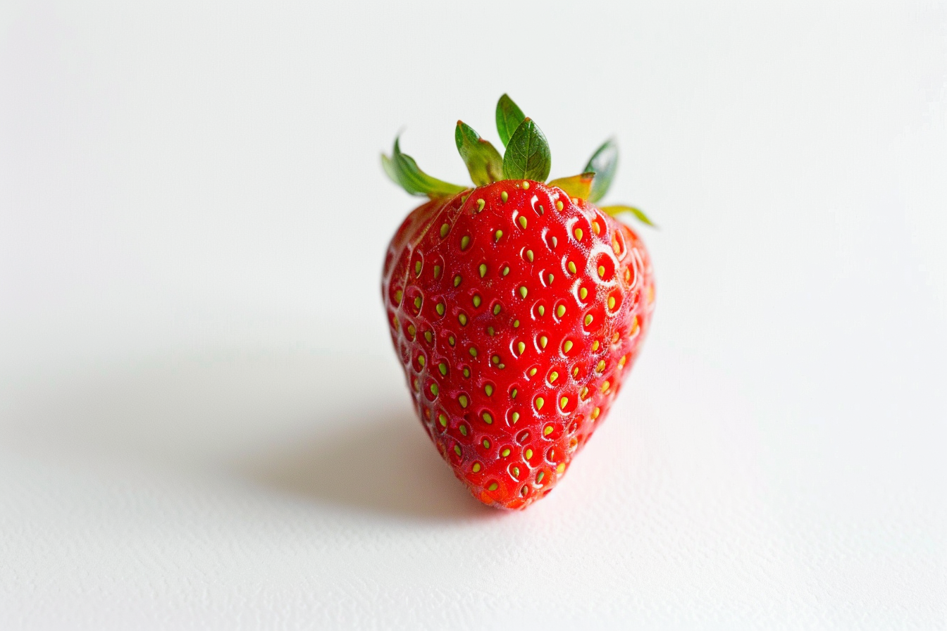 Image gratuite Fraise mûre sur fond blanc 5