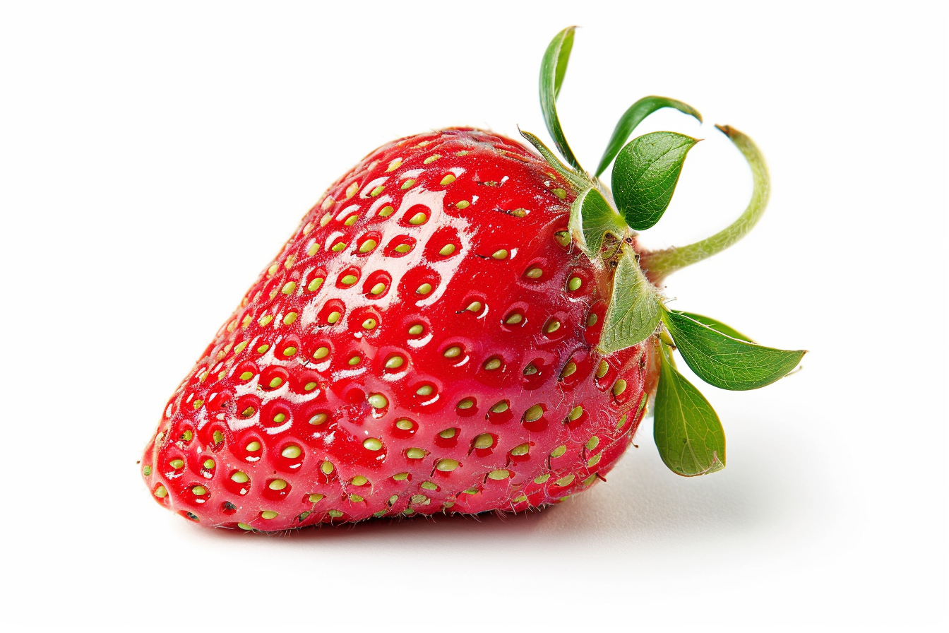 Image gratuite Fraise mûre sur fond blanc 7