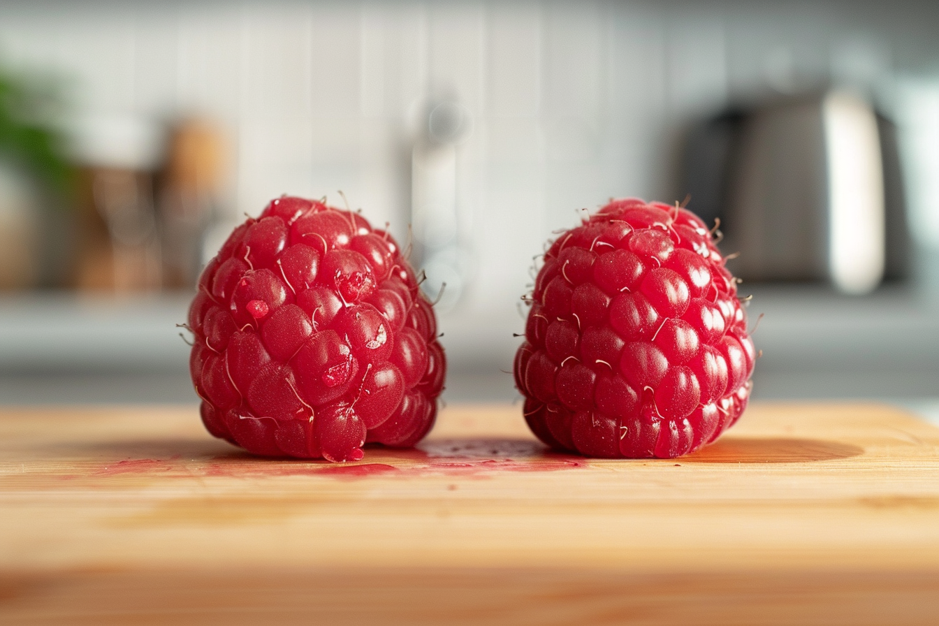 Image gratuite Framboise coupée en cuisine moderne 4