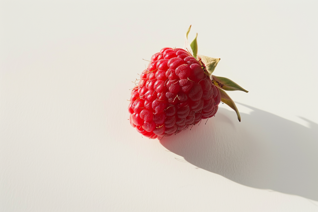 Image gratuite Framboise mûre sur fond blanc 1