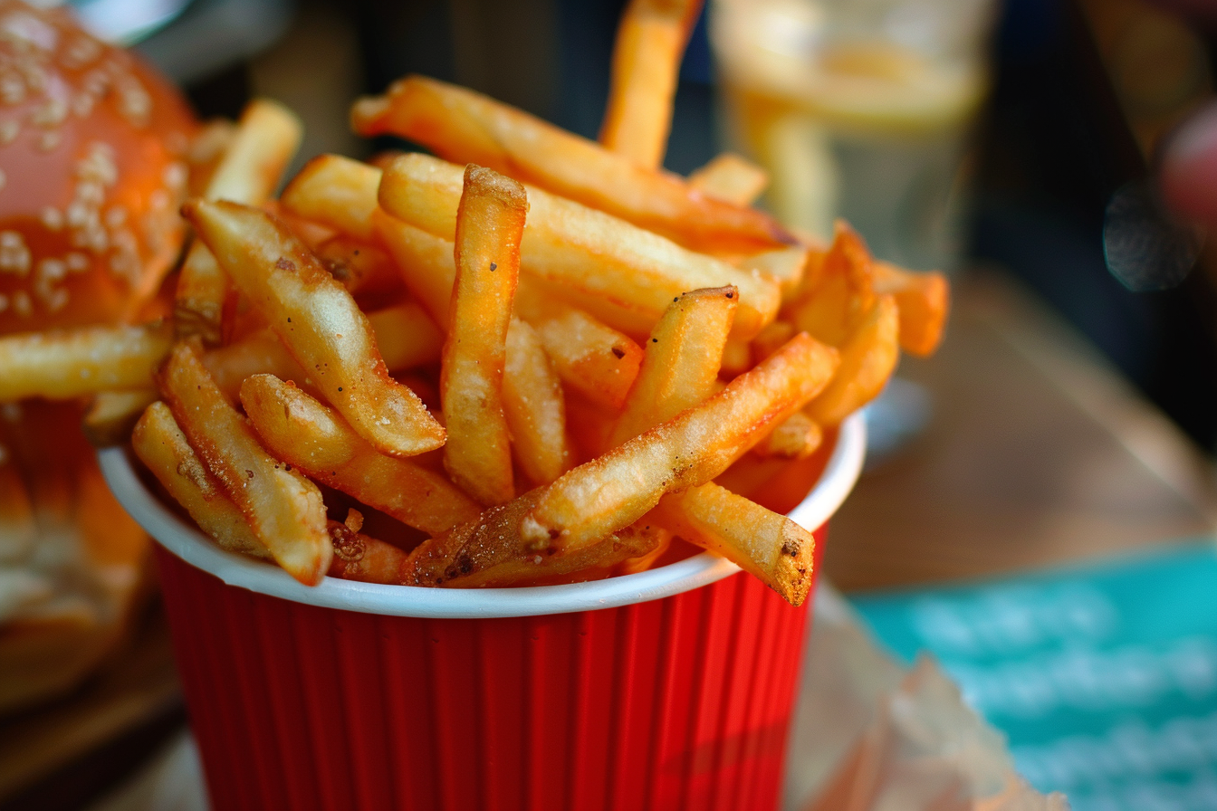 Image gratuite Frites dans un contenant rouge 2