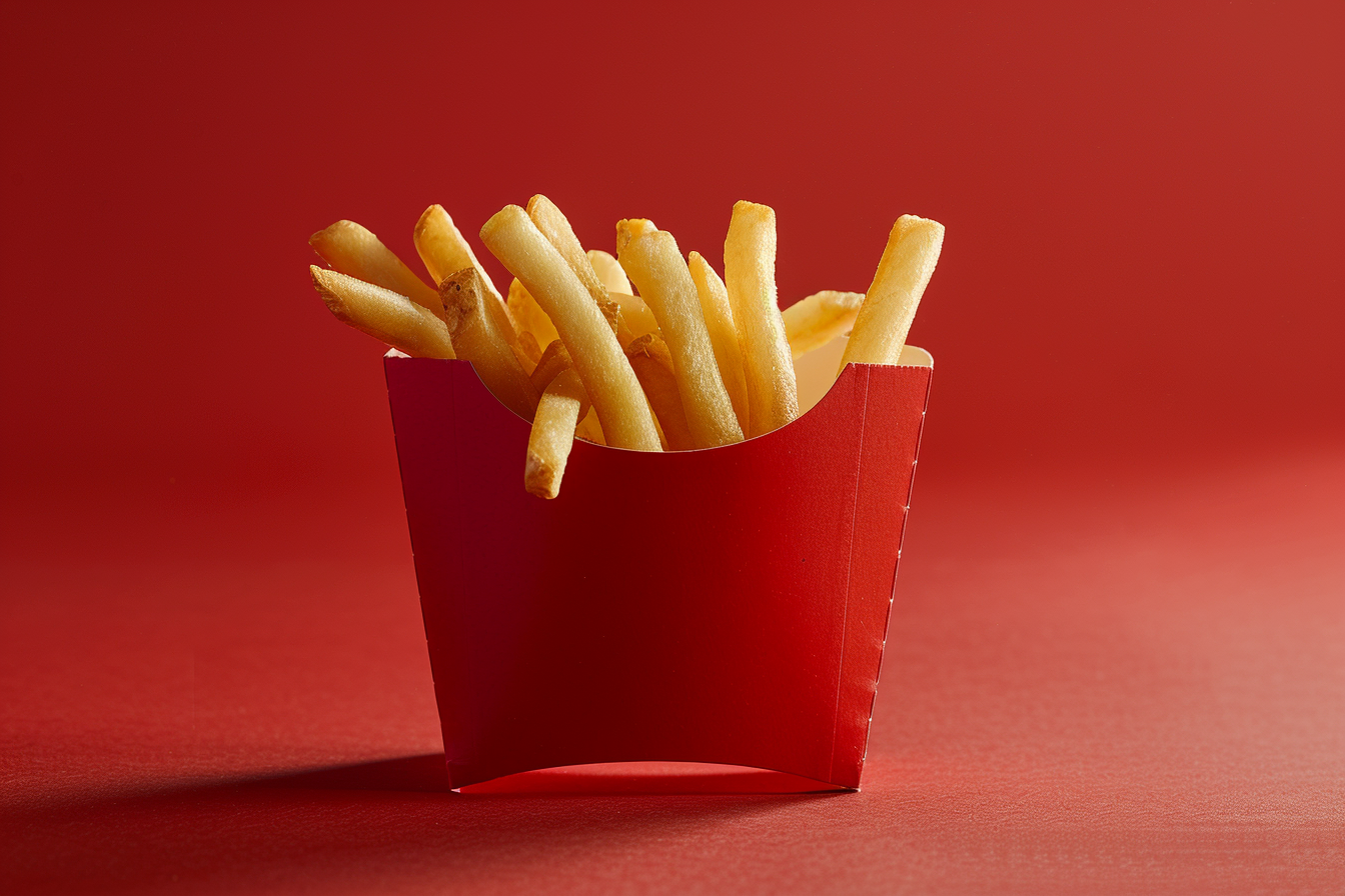 Image gratuite Frites dans un contenant rouge 3