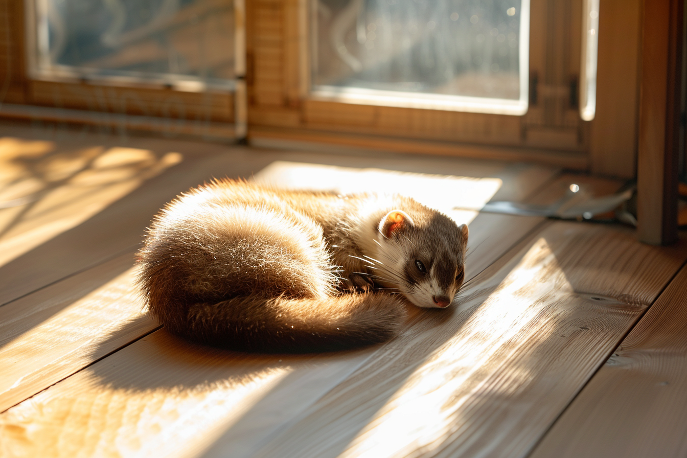 Image gratuite Furet dans coin ensoleillé dans appartement 1